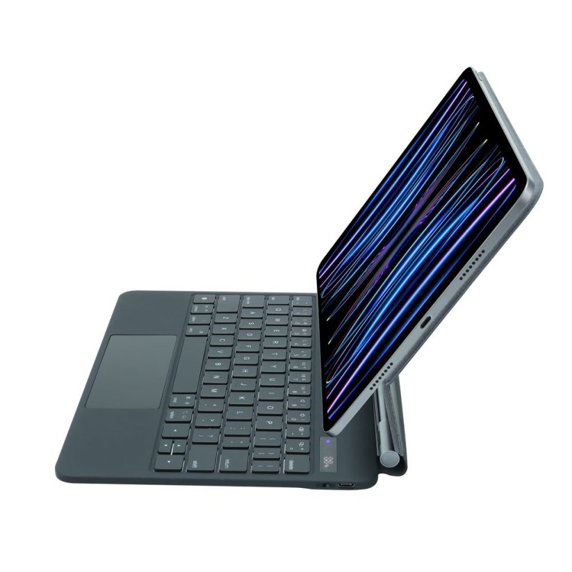 JP Magnetic Keyboard MK01 Tablet Case with Display, iPad Pro 11 2018 / 2020 / 2021 / 2022, iPad Air 4 10.9 2020 / Air 5 10.9 2022 / Air 11 2024, Black