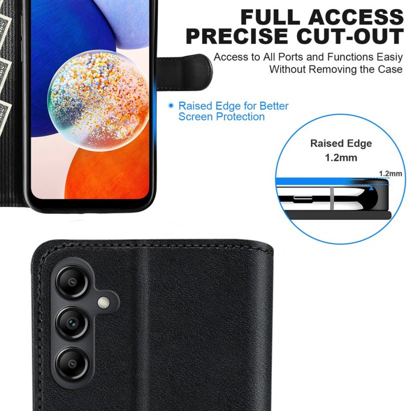 JP Wallet case, Samsung Galaxy A14, black