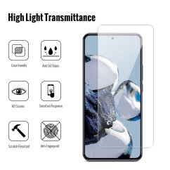 JP Long Pack Tempered Glass, 3 screen protectors, Xiaomi 12T