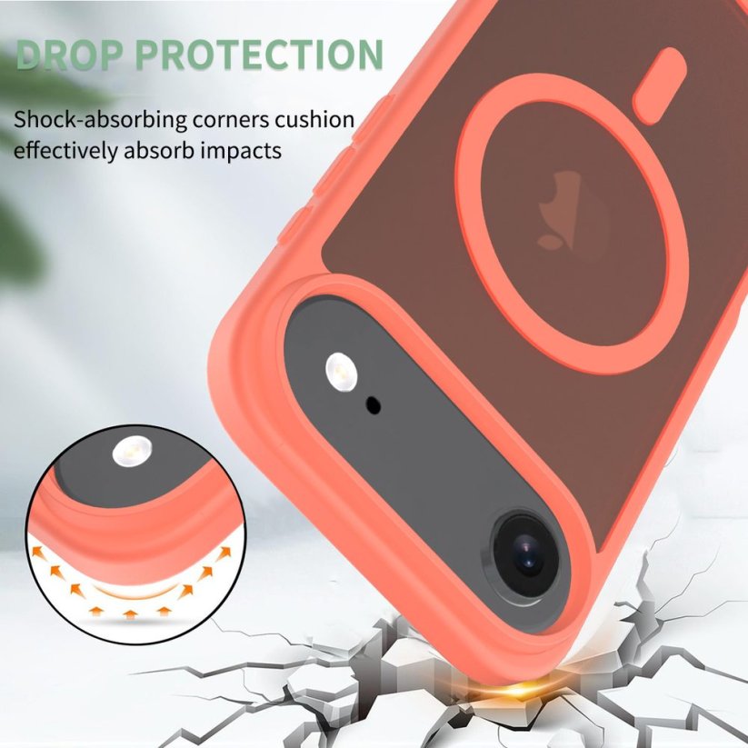 JP MagFit Colour MagSafe obal s N52 magnetem, iPhone Air, oranžový