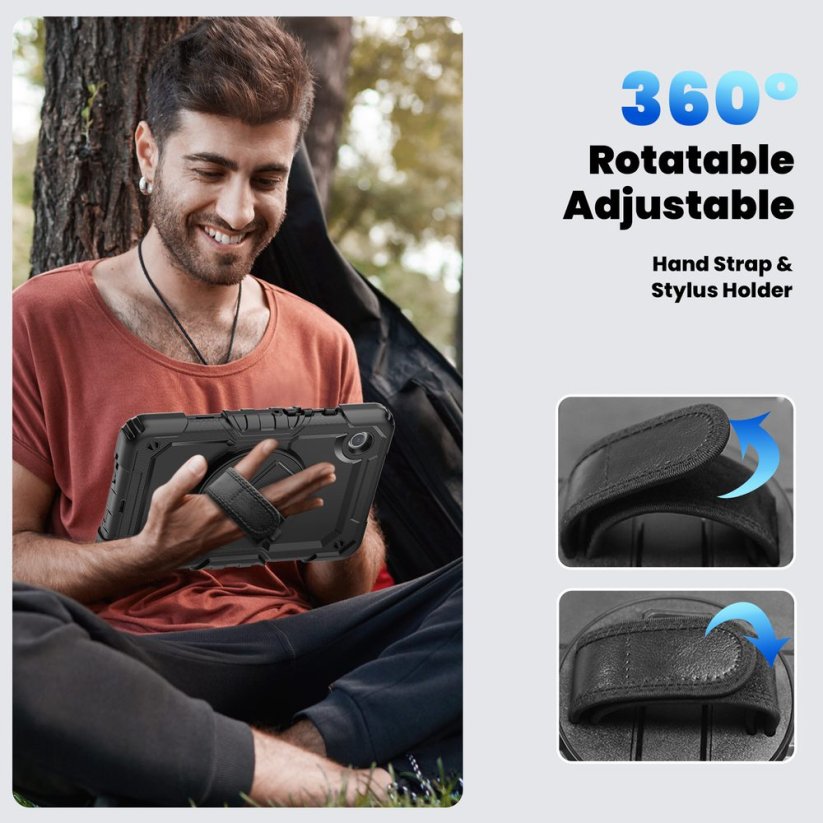 JP Solid360 tablet case, Samsung Tab A9 8.7, black