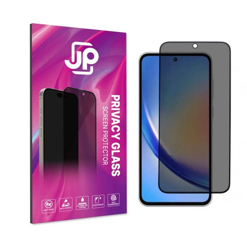 JP Privacy Tempered Glass, Samsung Galaxy A35, Black