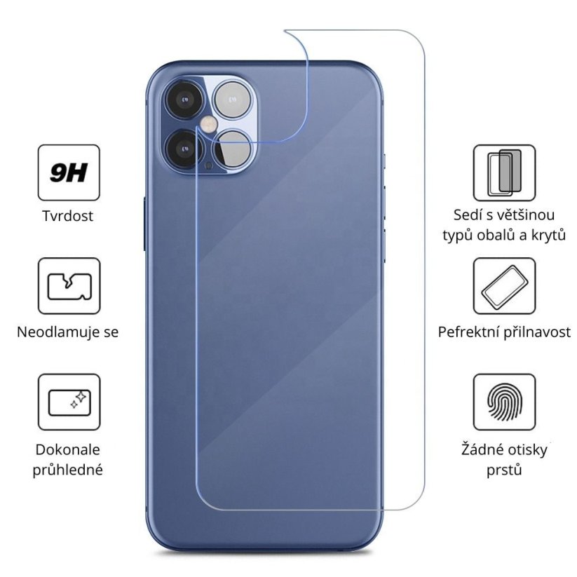 JP All Pack of Tempered Glass, 2 screen protectors + 2 camera glass + 1 back glass, iPhone 12 Pro MAX