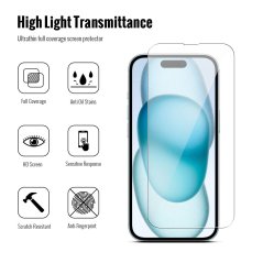 JP Combo pack, Sada 2 tvrzených skel a 2 sklíček na fotoaparát, iPhone 15