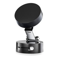 360° magnetický nastavitelný přísavný držák telefonu do auta s kovovým ramenem, černý, C47
