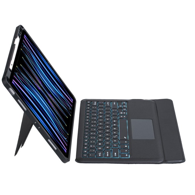 JP Keyboard case MK02 Tablet Case, iPad Pro 12.9, 2018 / 2020 / 2021 / 2022, iPad Air 13 2024, Black