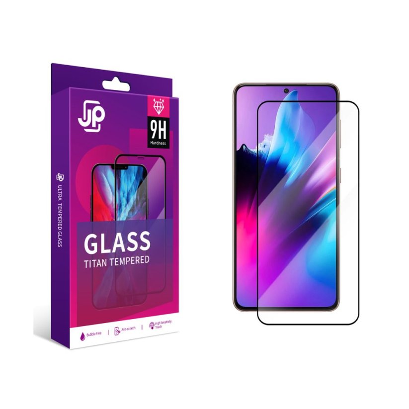 JP Titan extra odolné tvrzené sklo, Samsung Galaxy S25, černé