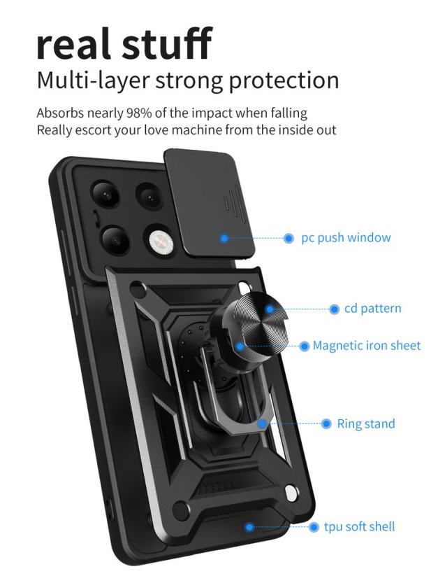 JP CamShield, Xiaomi Redmi Note 13 4G, black