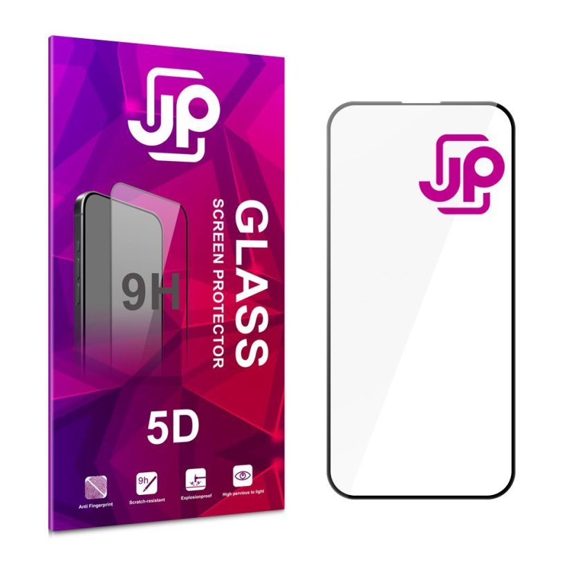 JP 5D Tempered Glass, iPhone 15 Pro Max, black