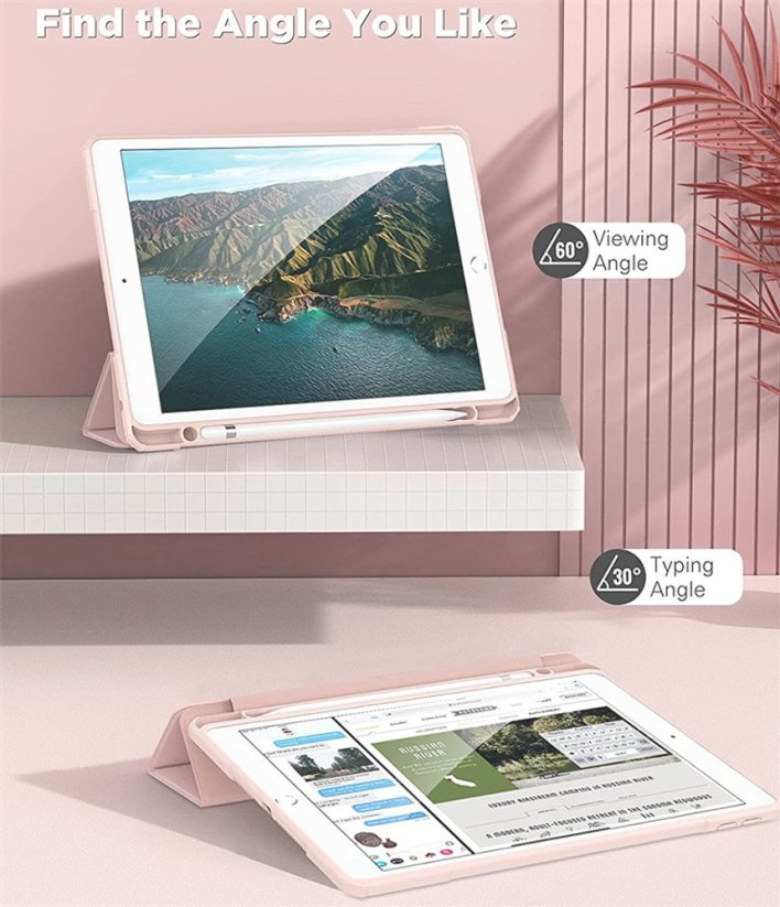 JP Smart case Pen Elegant pouzdro na tablet, iPad 10.2, 2019 / 2020 / 2021 (iPad 7 / 8 / 9), modré