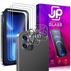 JP Mega Pack Tempered Glasses, 3 glasses with applicator + 2 camera glasses, iPhone 13 Mini