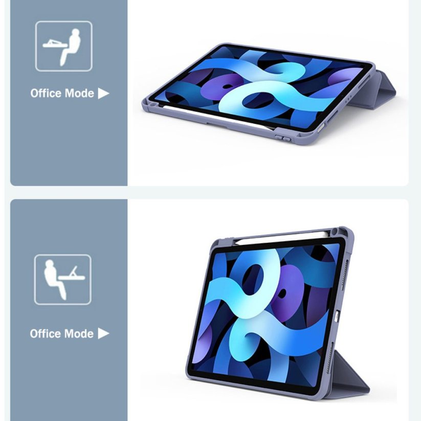 JP Smart case Pen Elegant pouzdro na tablet, iPad 10.2, 2019 / 2020 / 2021 (iPad 7 / 8 / 9), modré