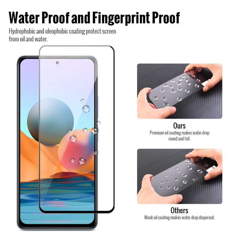 JP 2x 3D sklo, Xiaomi Redmi Note 10, černé