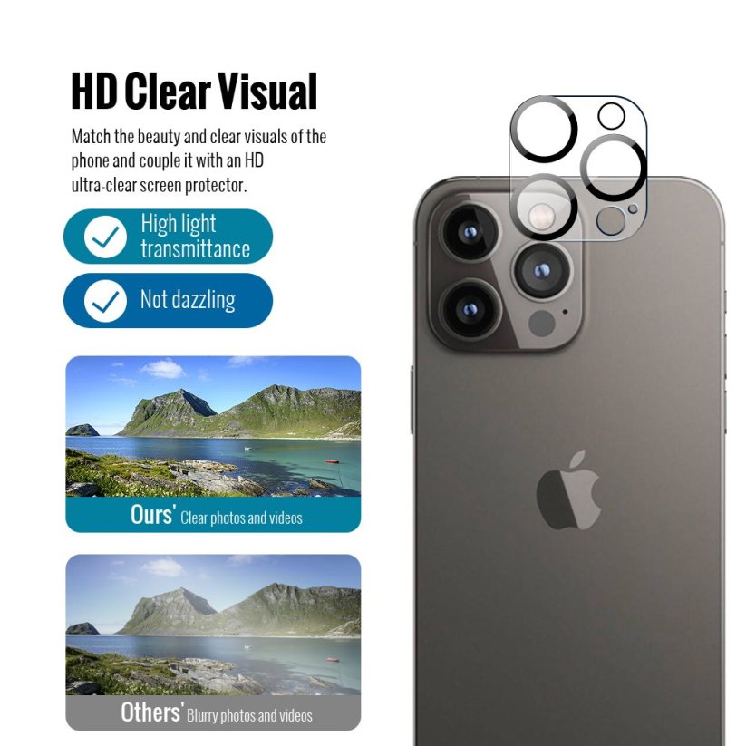 JP Combo pack, Sada 2 tvrzených skel a 2 sklíček na fotoaparát, iPhone 16 Pro