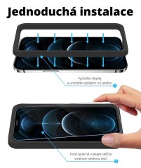 JP Long Pack Tvrzených skel, 3 skla na telefon s aplikátorem, iPhone 12 Pro MAX