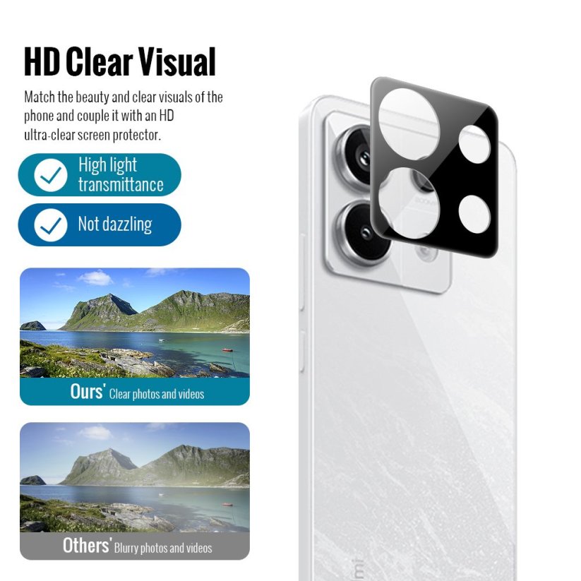 JP Combo pack, Sada 2 tvrzených skel a 2 sklíček na fotoaparát, Xiaomi Redmi Note 13 4G