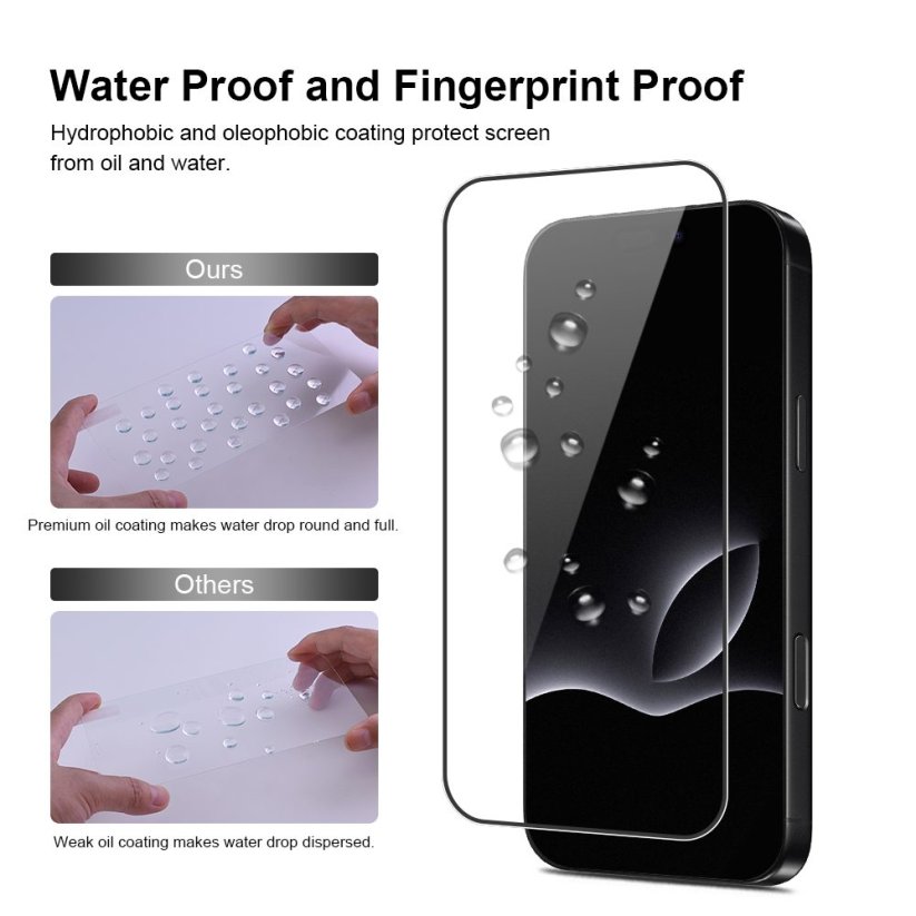 JP Full Pack Tvrzených skel, 2x 3D sklo s aplikátorem + 2x sklo na čočku, iPhone 17 Pro