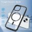 JP MagFit Clear MagSafe obal s N52 magnetem, iPhone 15, modrý
