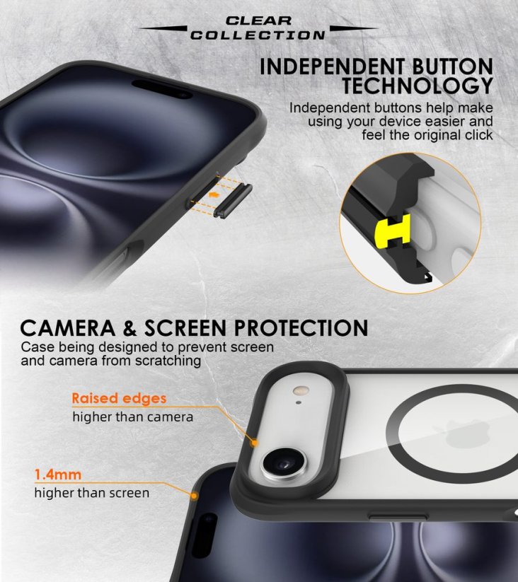 JP MagFit MagSafe obal s 3M SGS certifikátem, iPhone Air, černý