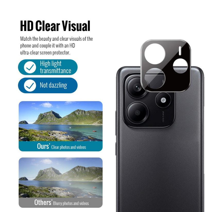 JP Combo pack, Sada 2 tvrzených skel a 2 sklíček na fotoaparát, Xiaomi Redmi Note 14 5G