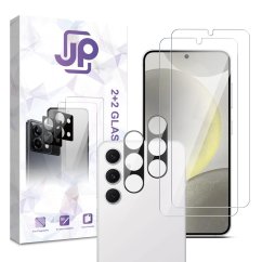 JP Combo Pack, Set of 2 Tempered Glass and 2 Camera Glass, Samsung Galaxy S25 Plus