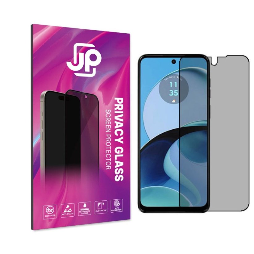 JP Privacy Tempered Glass, Motorola G14 / G54 / G73, Black