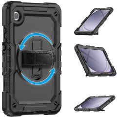 JP Solid360 obal na tablet, Samsung Tab A9 / A11 8.7" X110 / X115 / X133 / X135, černý