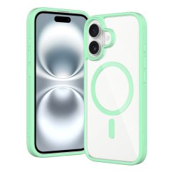 JP MagFit Clear MagSafe case with N52 magnet, iPhone 16, Green