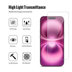 JP Combo pack, Sada 2 tvrzených skel a 2 sklíček na fotoaparát, iPhone 16