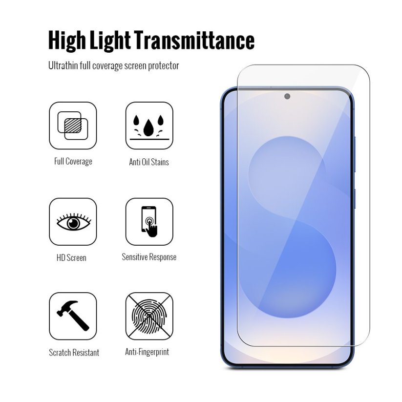 JP Combo pack, Sada 2 tvrzených skel a 2 sklíček na fotoaparát, Samsung Galaxy S26 Plus