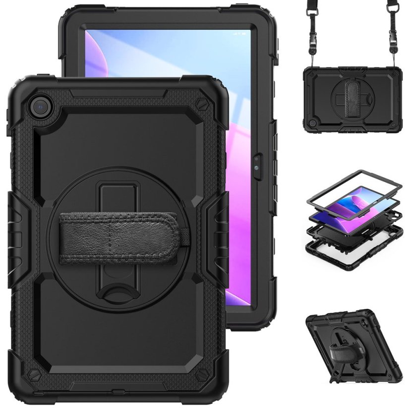 JP Solid360 obal na tablet, Lenovo Tab M10 Plus 10.6", 3rd Generation, černý