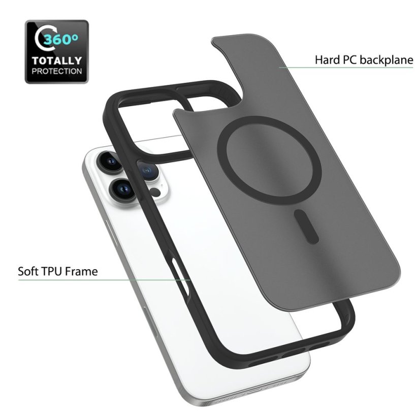 JP MagFit Colour MagSafe obal s N52 magnetem, iPhone 16 Pro Max, světle růžový