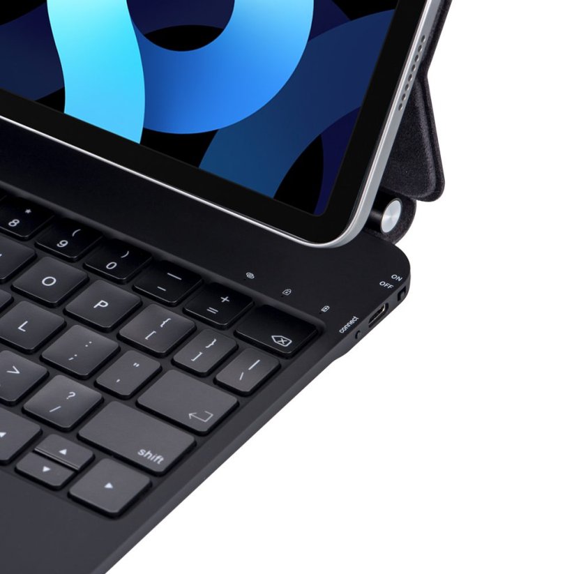 JP Magnetic Keyboard pouzdro na tablet, iPad Pro 11 2018 / 2020 / 2021 / 2022, iPad Air 4 10.9 2020 / Air 5 10.9 2022 / Air 11 2024, černé