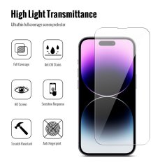 JP Combo Pack, Set of 2 Tempered Glass and 2 Camera Glass, iPhone 14 Pro Max