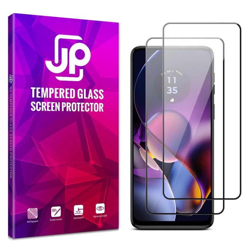 JP 2x 3D Tempered Glass, Motorola G54, black