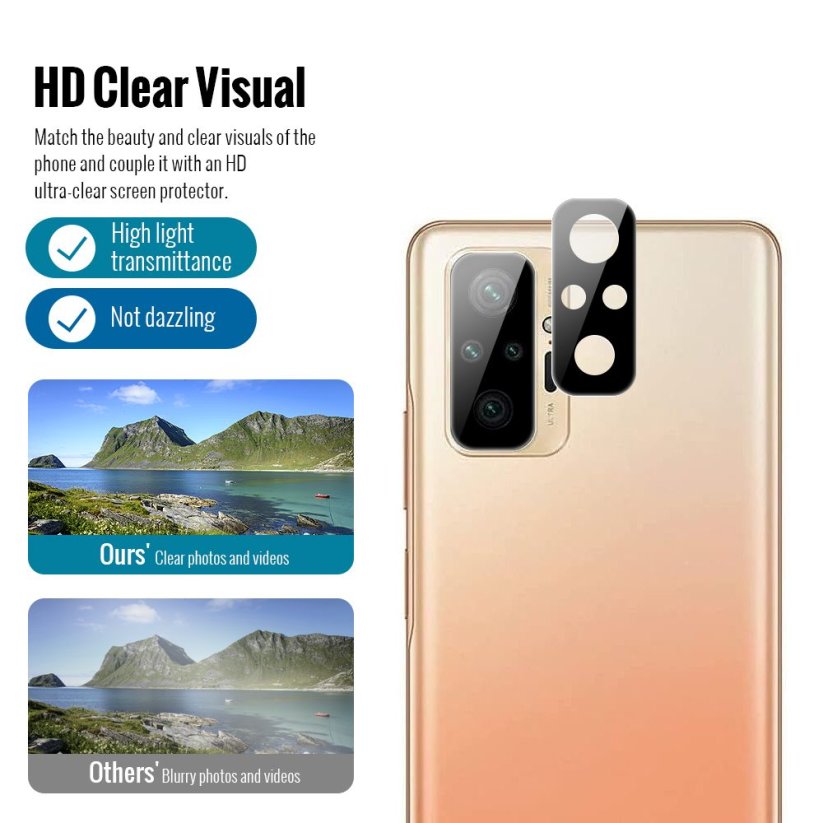 JP Combo Pack, Set of 2 Tempered Glass and 2 Camera Glass, Xiaomi Redmi Note 10 Pro