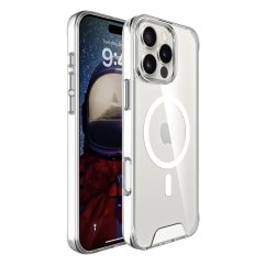 JP MagFit MagSafe obal s 1.2M SGS certifikátem, iPhone 16 Pro, průhledný