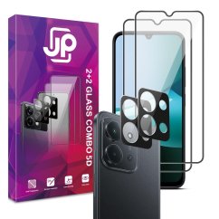 JP 5D Combo pack, Sada 2 5D tvrzených skel a 2 sklíček na fotoaparát, Xiaomi Redmi 15C