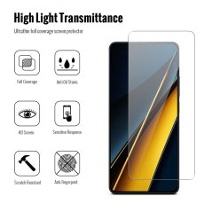 JP Combo Pack, Set of 2 Tempered Glass and 2 Camera Glass, Xiaomi Poco X6 5G