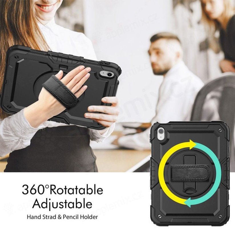 JP Solid360 obal na tablet, iPad 10.9 2022 / iPad 11 2025, černý