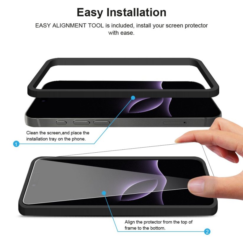 JP Long Pack Tvrzených skel, 3 skla na telefon s aplikátorem, iPhone 17