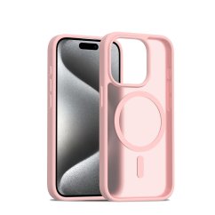 JP MagFit Colour MagSafe obal s N52 magnetem, iPhone 15 Pro, světle růžový