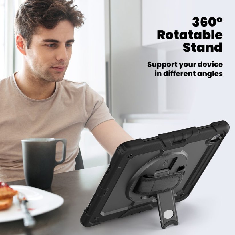 JP Solid360 obal na tablet, iPad Air 13 2024 / 2025 / 2026, černý