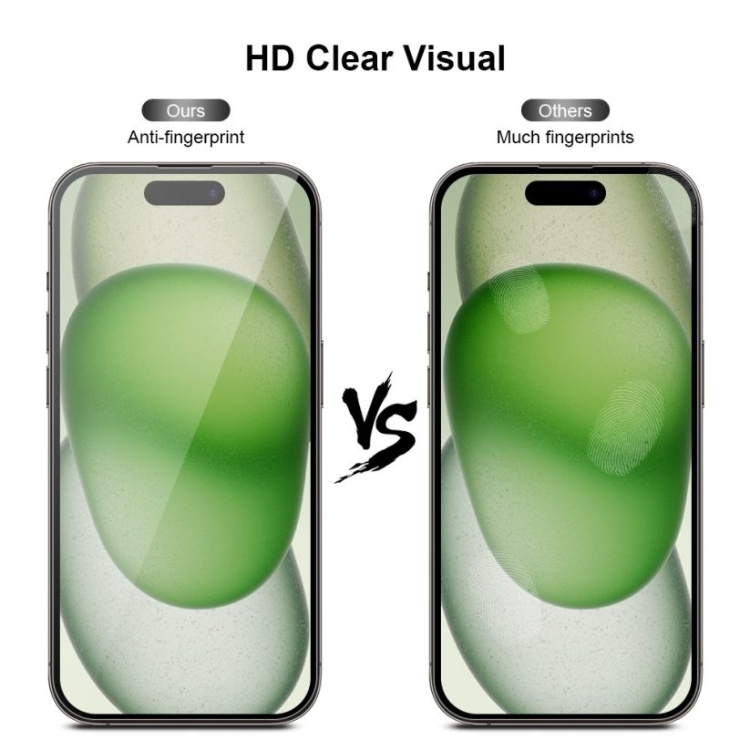 JP Mega Pack Tvrzených skel, 3 skla na telefon s aplikátorem + 2 skla na čočku, iPhone 15