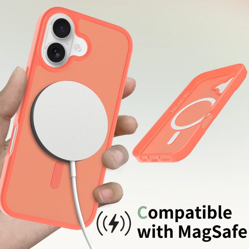 JP MagFit Colour MagSafe obal s N52 magnetem, iPhone 17, oranžový