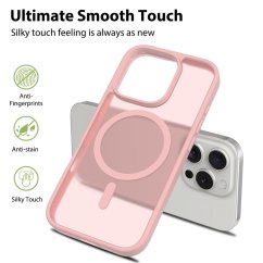 JP MagFit Colour MagSafe case with N52 magnet, iPhone 16, Light Pink