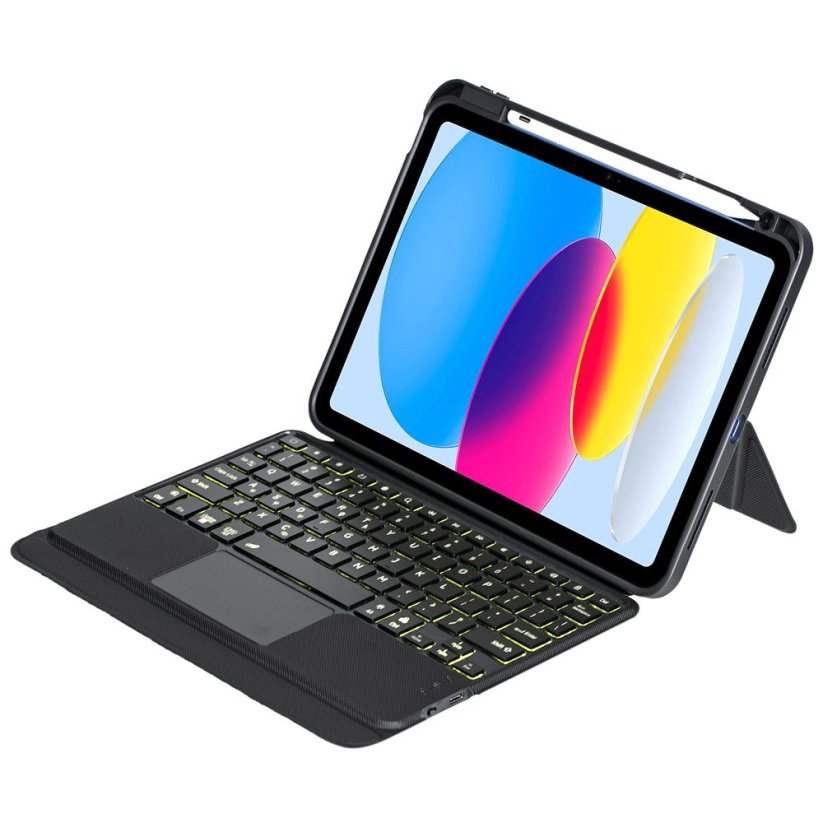 JP Keyboard case MK02 pouzdro na tablet, iPad 10.9 2022 (iPad 10) / iPad 11 2025 (iPad 11), černé