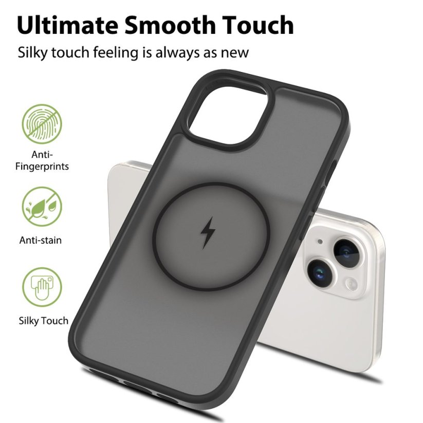JP MagFit Colour MagSafe obal s N52 magnetem, iPhone 15, světle růžový