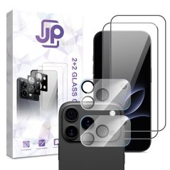 JP Combo pack, Sada 2 tvrzených skel a 2 sklíček na fotoaparát, iPhone 17 Pro Max