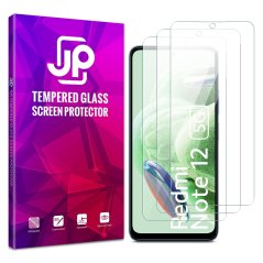 JP Long Pack Tempered Glass, 3 screen protectors, Xiaomi Redmi Note 12 5G